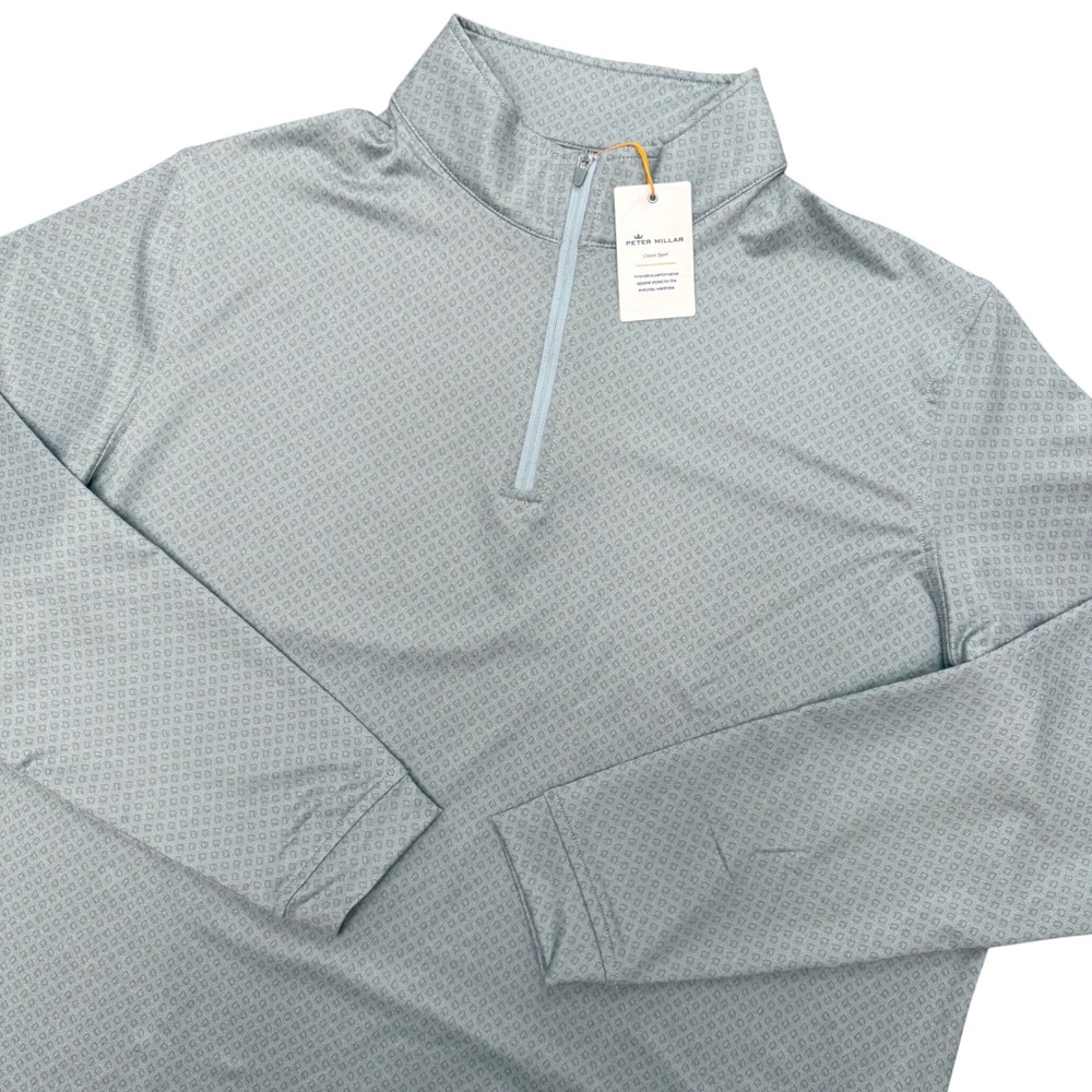 Peter Millar Perth 1/4 Zip Pullover Mens XL Grey JP Morgan MF21EK40D Crown Sport
